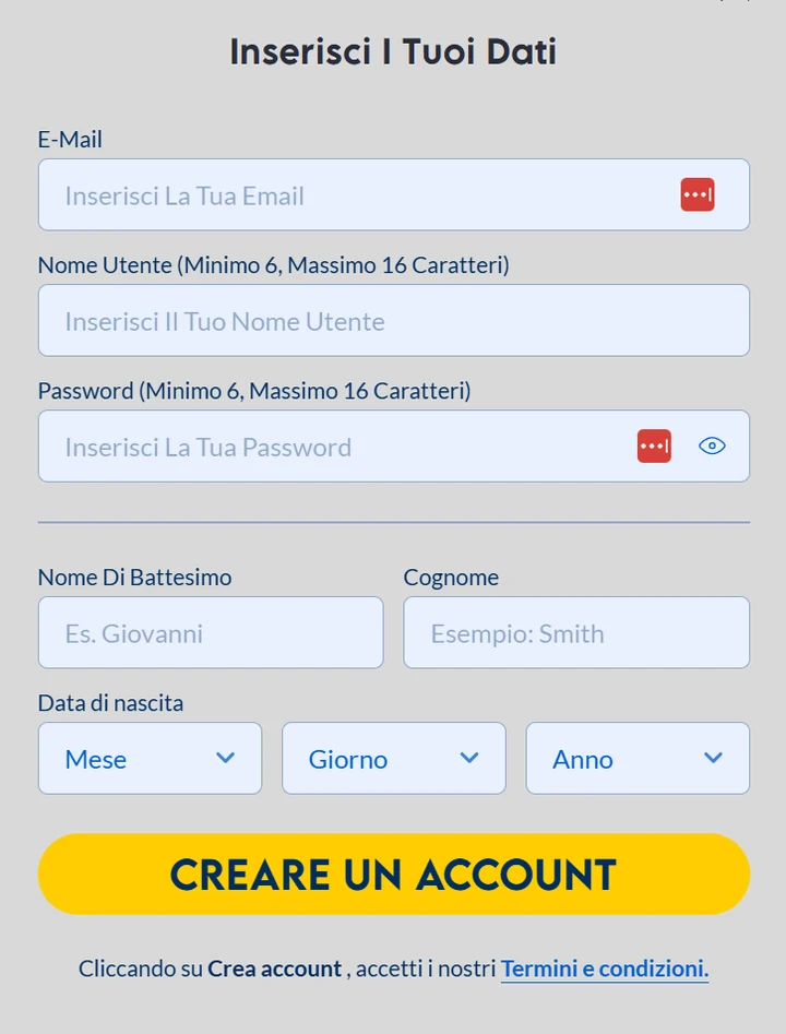 Registrazione Yabby